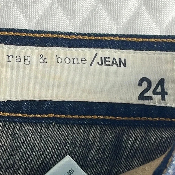 Rag & Bone Doris Cut Off Distressed Denim Shorts Dark Wash Size 24 - Picture 9 of 13